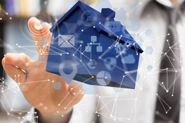 Ev verileri. Parçacıkları ve dijital verileri olan dijital siber uzay