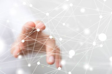 Konferans Dijital Ağ ve Veri Konsepti 3D - 3D