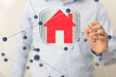 Ev verileri. Parçacıkları ve dijital verileri olan dijital siber uzay