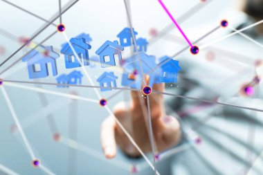 Ev verileri. Parçacıkları ve dijital verileri olan dijital siber uzay