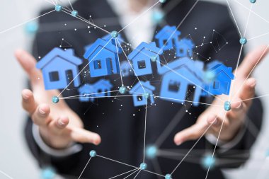 Ev verileri. Parçacıkları ve dijital verileri olan dijital siber uzay