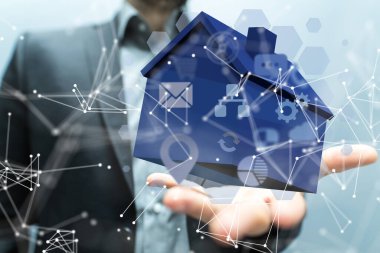 Ev verileri. Parçacıkları ve dijital verileri olan dijital siber uzay