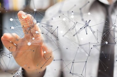 Çizgiler ve noktalar birleştiriliyor. Büyük veri görselleştirme