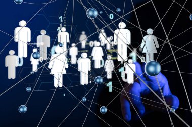 Soyut teknoloji grubu ve veri 3d