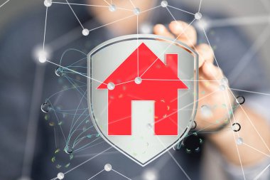 - Sinirsel ağ 3 boyutlu illüstrasyon. Büyük veri ve siber güvenlik