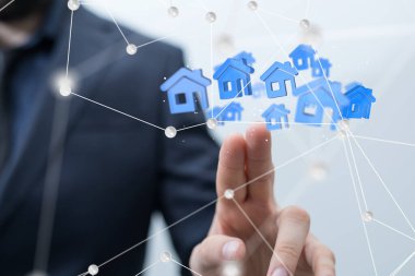 Ev verileri. Parçacıkları ve dijital verileri olan dijital siber uzay