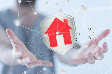 - Sinirsel ağ 3 boyutlu illüstrasyon. Büyük veri ve siber güvenlik