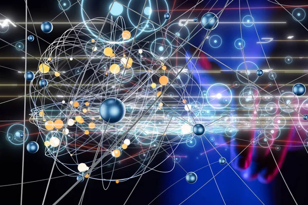 Konferans Dijital Ağ ve Veri Konsepti 3D