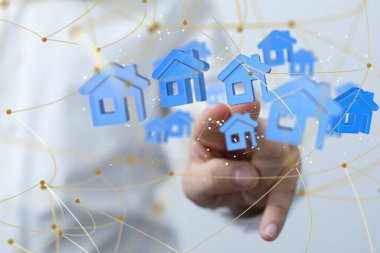 Ev verileri. Parçacıkları ve dijital verileri olan dijital siber uzay