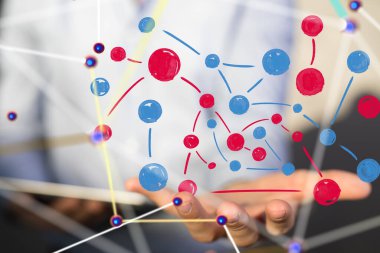 Soyut teknoloji grubu ve veri 3d