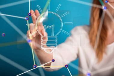 Sinirsel ağ 3 boyutlu illüstrasyon. Büyük veriler ve siber güvenlik