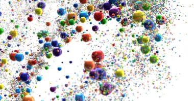 Konfeti, yerde kağıt üçgen, süslü, renkli, kutlama