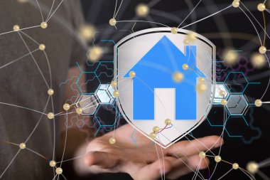 Ev verileri. Parçacıkları ve dijital verileri olan dijital siber uzay