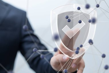 Cybersecurity ve bilgi veya ağ koruması. Gelecekteki teknoloji