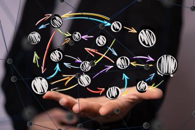 Halkın ağ yapısı HR - İnsan kaynakları yönetimi ve reklamı