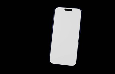 Küçük Telefon Ekranı Soyut Dijital Görüntüleme, Beyaz Ekran