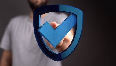 Kalkanlı ve işaretli dijital veri güvenliği konsepti