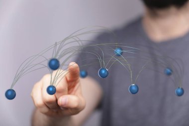 Dokunma Dijital Ağı: Bağlantı ve Teknoloji Konsepti