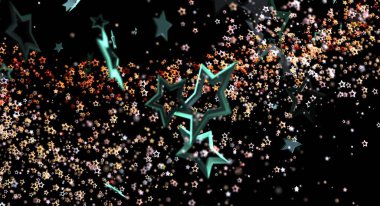 Süzülen yıldızlı soyut yıldız arkaplan çizimi, etkinlikler için mükemmel.