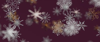 Parlak kar taneleri olan soyut dijital kış tasarımı