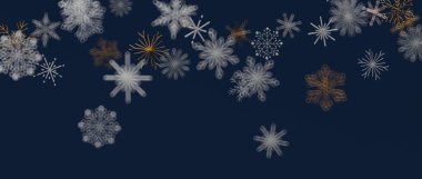 Kış mevsimi için Koyu Mavi Arkaplan Çizimi