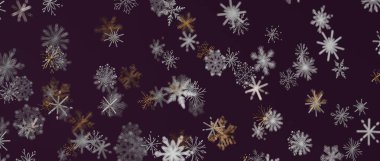 Koyu mor arkaplanda kar tanesi arkaplan deseni tasarımı