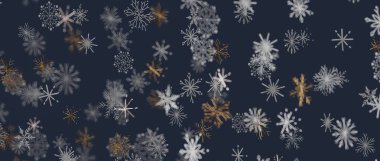 Soyut Kar Taneleri Deseni Arkaplanı - Kış Tatili Tasarımları İçin Mükemmel
