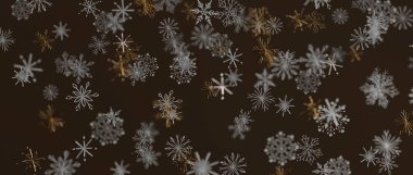 Soyut Kar Taneleri Kalıbı Arkaplanı - Kış Tatili Sezonu Konsepti