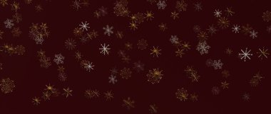 Kış mevsimi için Soyut Kar Tanesi Deseni Kestane Arkaplanı