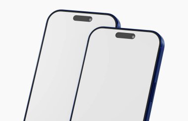 UI ve Teknoloji Konseptini Gösteren Mavi Kenar Tasarımı ile Modern Smartphone Mockup