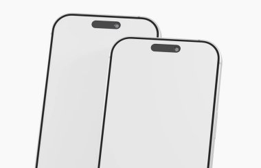 Ön Kamera Tasarımı Beyazlı Modern Akıllı Telefon Modeli