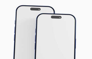 Ekranlı modern akıllı telefon modeli, yaşam tarzı için yeni teknoloji