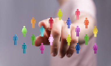 İnsan Dokunuşu: Personel alımı veya takım çalışması için bir grup insan seçiliyor