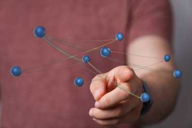 Elle dokunulan noktalarla dijital ağ bağlantısı