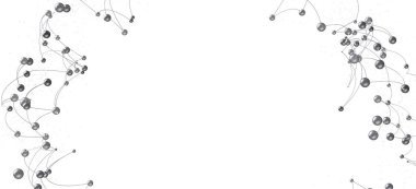 Özet Ağ Bağlantısı Noktaları ve Çizgiler Arkaplanı