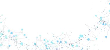 Soyut Ağ Bağlantısı Arkaplan Çizgilerini Noktalıyor