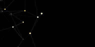 Soyut Ağ Bağlantısı Çizgi Teknolojisi Arkaplanını Noktalıyor