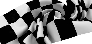 Dramatik Siyah ve Beyaz Damalı Bayrak