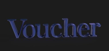 Koyu Mavili Fiş Kelimesinin 3B Hazırlaması