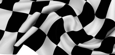 Dramatik Siyah ve Beyaz Damalı Bayrak