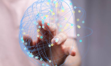 Global Ağ Bağlantısı: Dijital Küre ile El Etkileşimi