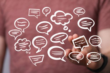 Yüzen Konuşma Baloncuklarıyla Etkileşim: İletişim Konsepti