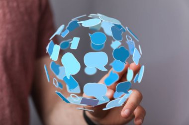 Dijital baloncuklar aracılığıyla iletişim modern küresel ağı temsil eder