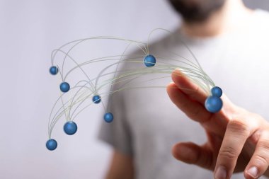 Global Ağ Bağlantısı Teknolojisi Konsepti