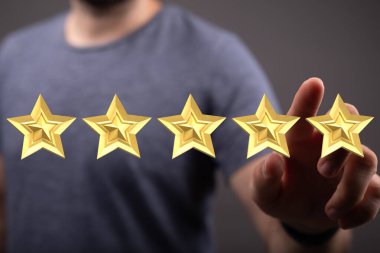 Değerlendirme ve Olumlu Geri bildirim için El Seçimi Altın Yıldızları