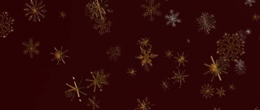 Maroon Arkaplanlı Zarif Kar Tanesi Arkaplanı