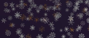 Koyu mor bir arkaplan üzerinde kar tanesi arkaplan deseni tasarımı