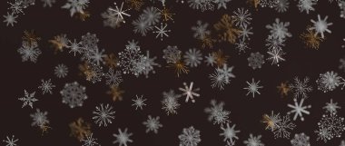 Soyut Kar Taneleri Kalıbı Arkaplanı - Kış Tatili Sezonu Konsepti