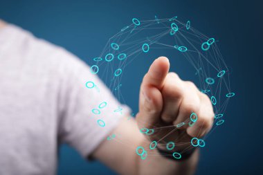 Bir Dijital Ağa Dokunmak: Geleceğin Bağlantısı İllüstrasyonu