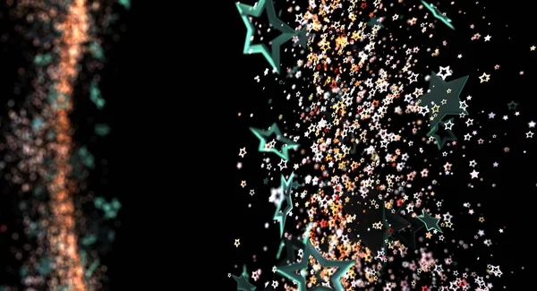 Siyah Arkaplanda Yüzen Soyut Yıldızlar Neşelendirici Kavram